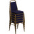 36" Navy Blue and Gold Trapezoidal Banquet Chair - IMAGE 5
