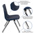 28.75" Advantage Navy Blue and Metallic Steel Student Stack School Chair - IMAGE 4
