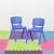 Set of 2 Blue Contemporary Stackable School Chairs 23.25"