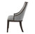 40" Janis Ebony Curved Back Accent Chair with Brass Nailhead Trim - IMAGE 5