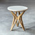 24.5” White Marnie Limestone Accent Table - IMAGE 2