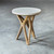 24.5” White Marnie Limestone Accent Table - IMAGE 3