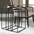 Set of 3 Black Nesting Side Tables 25.5" - IMAGE 2