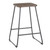 Set of 2 Zac Industrial Counter Stool in Black Metal and Espresso Wood - IMAGE 2