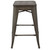 Set of 2 Oregon Industrial Antique and Espresso Stackable Counter Stools 24.25" - IMAGE 3