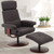 43.5" Brown Adjustable Headrest Swivel Recliner with Ottoman - IMAGE 2
