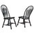 Set of 2 Black Antique Comfort Back Dining Chairs - IMAGE 1