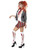 40" Gray and White School Girl Zombie Women Adult Halloween Costume - Medium - IMAGE 2