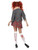 40" Gray and White School Girl Zombie Women Adult Halloween Costume - Medium - IMAGE 3
