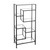 68" Black and Clear Seven Multi Storage Shelves Etagere - IMAGE 3