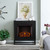 36.5" Black Contemporary Rectangular Electric Fireplace - IMAGE 3