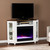 46.5" White and Brown Modern Style Color-Changing Electric Fireplace with Media Storage - IMAGE 3