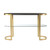 49" Brown and Gold Contemporary Console Table - IMAGE 1