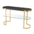 49" Brown and Gold Contemporary Console Table - IMAGE 2