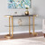 49" Brown and Gold Contemporary Console Table - IMAGE 3