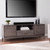 63.25" Brown and Gold Rectangular Media Stand with Storage - IMAGE 3