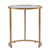 2pc Gold Round Glass Top Nesting Side Table Set 23" - IMAGE 1