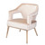 31.25" Beige and Gold Upholstered Accent Chair - IMAGE 2