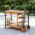 43.75" Black and Brown Rectangular Outdoor Bar Cart - IMAGE 4