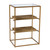 23.5" Gold and Clear Contemporary Rectangular Accent End Table with Storage - IMAGE 2