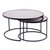 2pc Black Round Nesting Glass Top Cocktail Table Set 32" - IMAGE 1