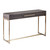 47.75" Black and Gold Two Tone Rectangular Top Console Table with Storage - IMAGE 2