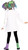 White and Black Mad Scientist Girl Child Halloween Costume - Medium - IMAGE 2