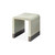 18" Grey Leather Square Side Table - IMAGE 1