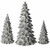 Set of 3 Silver Tree Christmas Tabletop Decors 11.5" - IMAGE 1