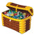 24" Brown and Yellow Pirate Treasure Chest Party Drink Cooler - IMAGE 1