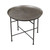 21” Gray Embossed Surface Metal Round Accent Table - IMAGE 1