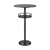 41.25” Black Round Galvanized Steel Bar Table - IMAGE 1