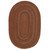 12' x 15' Orange and Brown Braided Oval Area Throw Rug - IMAGE 1