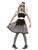 Black and White Broken Doll Women Adult Halloween Costume - X1 - IMAGE 1