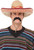 45" Beige and Red Sombrero Straw Men Adult Halloween Hat with Tie Cord Costume Accessory - One Size - IMAGE 1