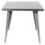 32" Brushed Silver Squared Top Dining Table - IMAGE 3