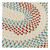 4' Red, Blue and Beige Reversible Round Handcrafted Area Throw Rug - IMAGE 1