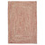 8' Red and Brown Square Braided Area Rug - IMAGE 1