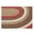 2' x 4' Red and Brown Hand Braided Reversible Oval Area Rug - IMAGE 2