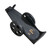 12" Black Wine Bottle Wooden Cart with Wheels - IMAGE 4