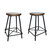 Farmhouse Counter Stools - 24" - Brown and Black - Set of 2 - IMAGE 1