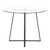 39.5" Clear Tempered Glass Top with Black Metal Legs Dining Table - IMAGE 4