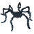44" Black Light Up Spider Long Hair Halloween Prop - IMAGE 1