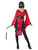 44" Red and Black Shadow Warrior Women Adult Halloween Costume - Large - IMAGE 1