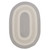 3' x 5' Silver and White Braided Oval Area Throw Rug - IMAGE 1