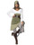 49" Green and White Shipmate Pirate Women Adult Halloween Costume - Medium - IMAGE 1