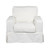 36" White Elegant Sunset Trading Americana Comfortable Slip Covered Chair - IMAGE 1