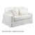 Sunset Trading Americana Box Cushion Loveseat Slipcover  Performance Fabric  White - IMAGE 1