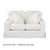 Sunset Trading Americana Box Cushion Loveseat Slipcover  Performance Fabric  White - IMAGE 2
