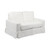 Sunset Trading Americana Box Cushion Loveseat Slipcover  Performance Fabric  White - IMAGE 3